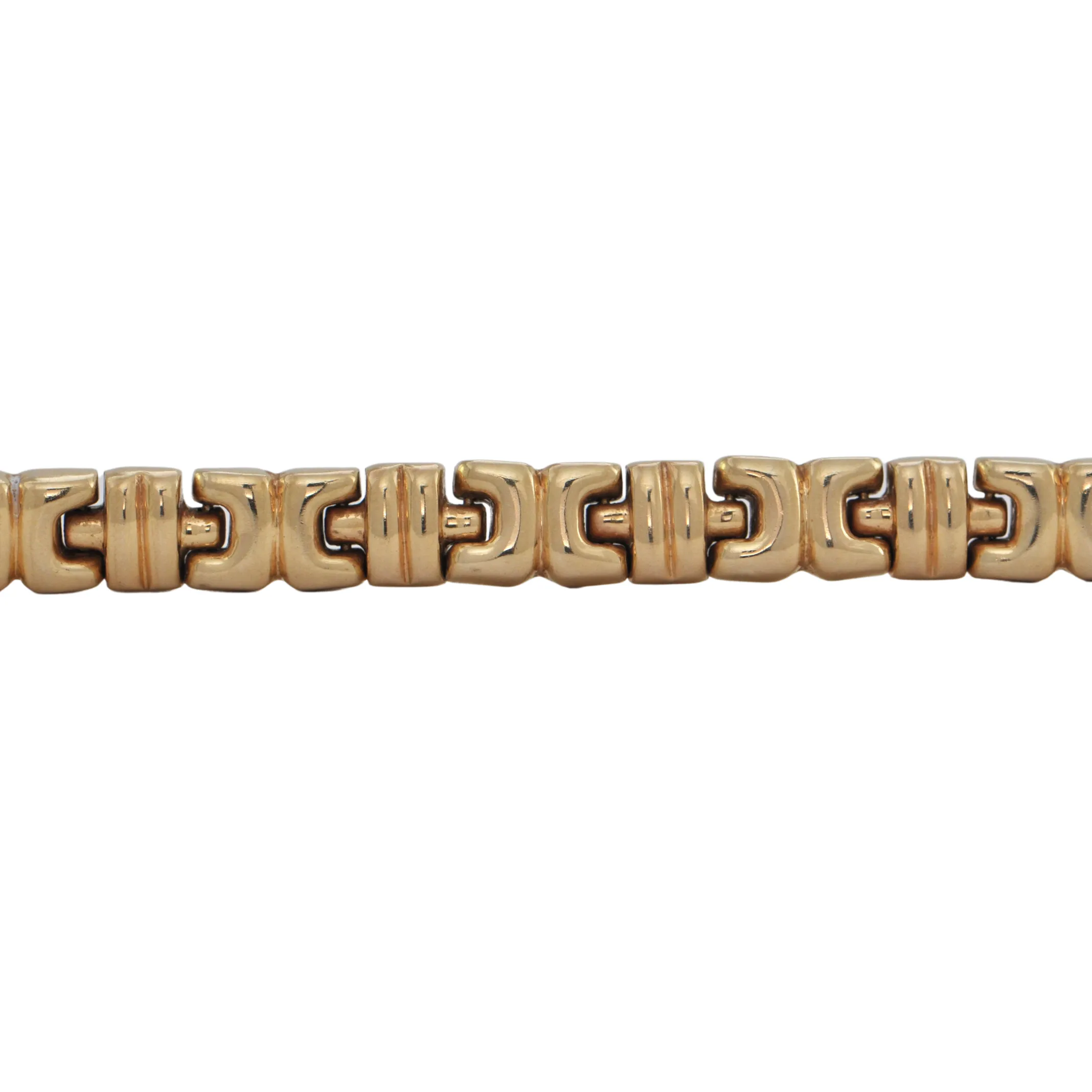 Italian Gold Fancy Link Choker Necklace