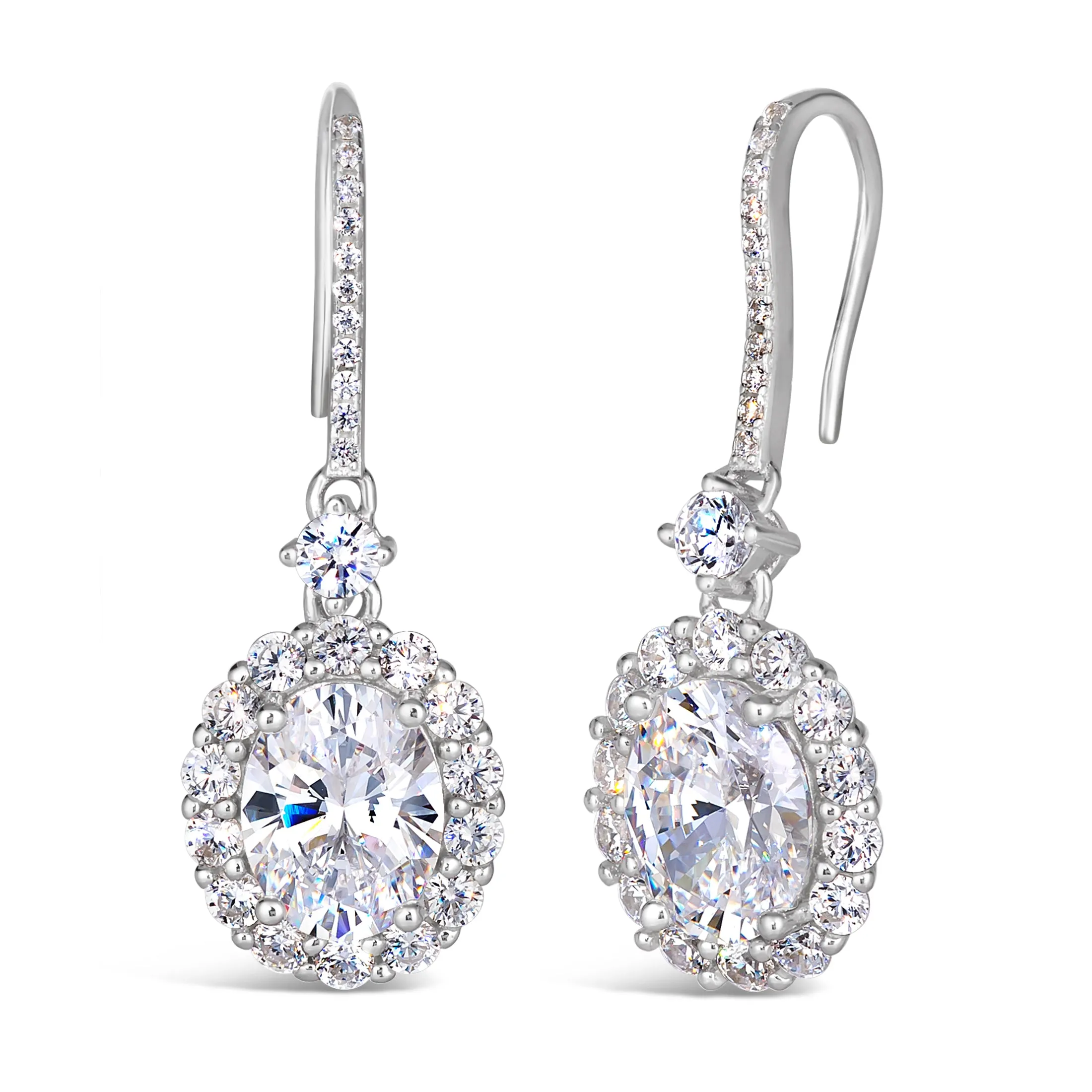 Kennedy Crystalline Earrings in White Diamond