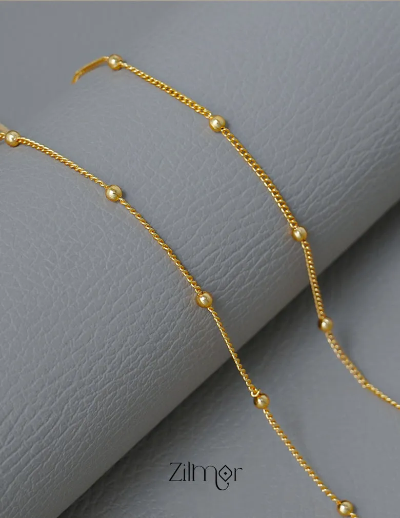 KY101621 - Gold Tone pair Anklet