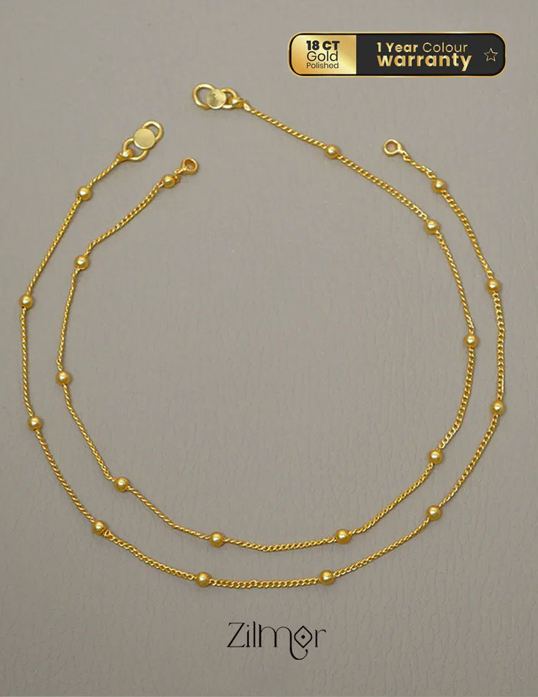 KY101621 - Gold Tone pair Anklet
