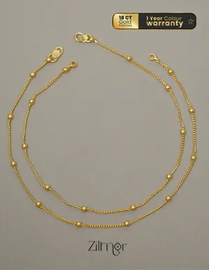 KY101621 - Gold Tone pair Anklet