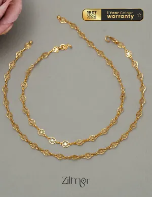 KY101779 - Gold Toned pair Anklet
