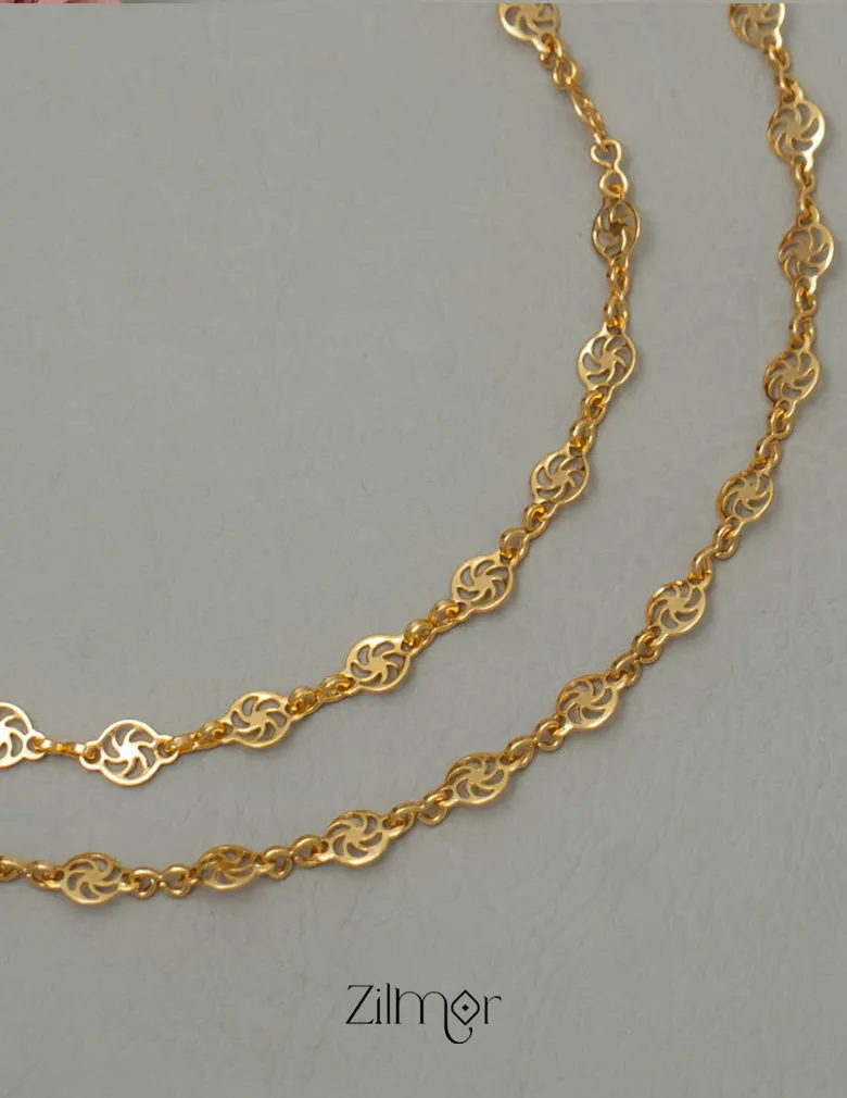 KY101779 - Gold Toned pair Anklet