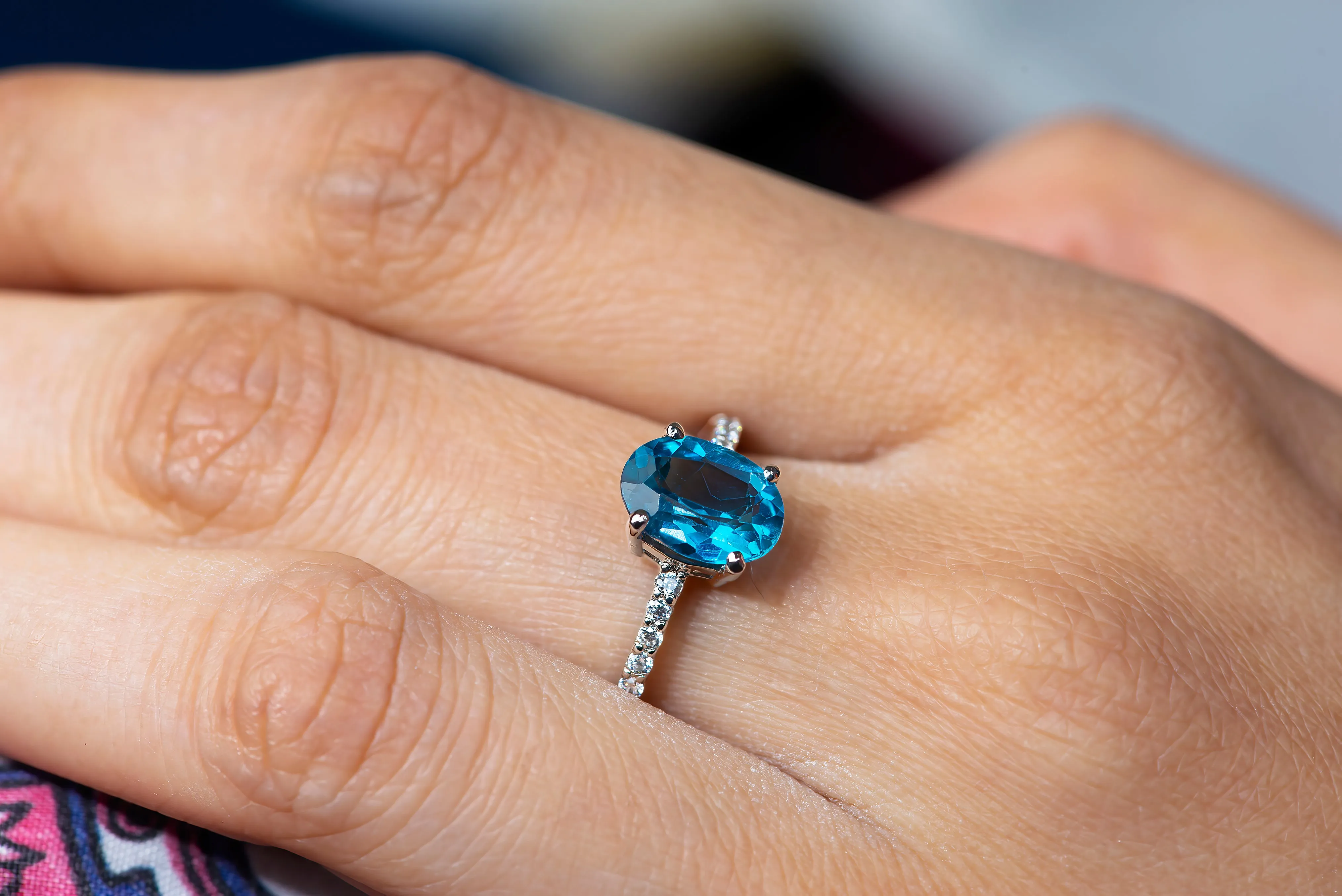 LONDON MIST TOPAZ RING