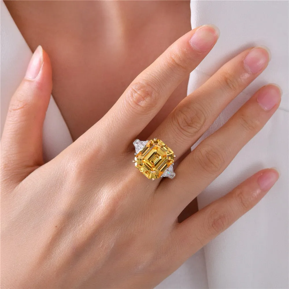 Malibu 10 Carat Canary Yellow Ring