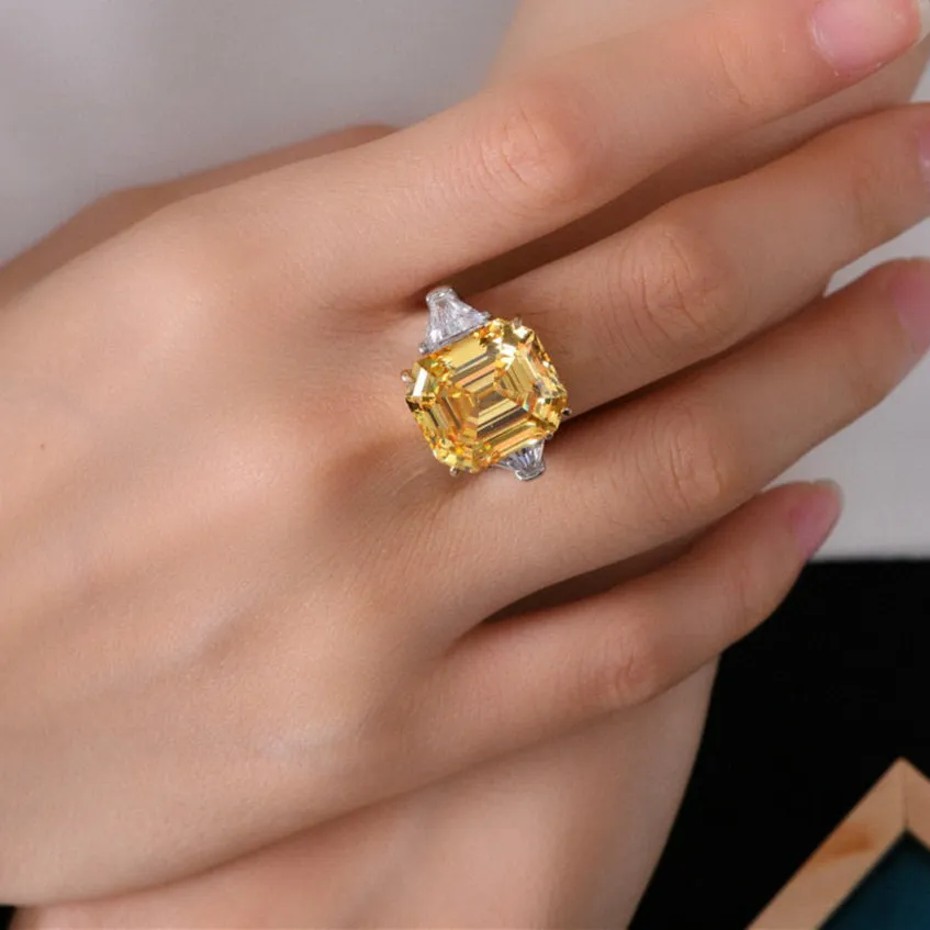 Malibu 10 Carat Canary Yellow Ring