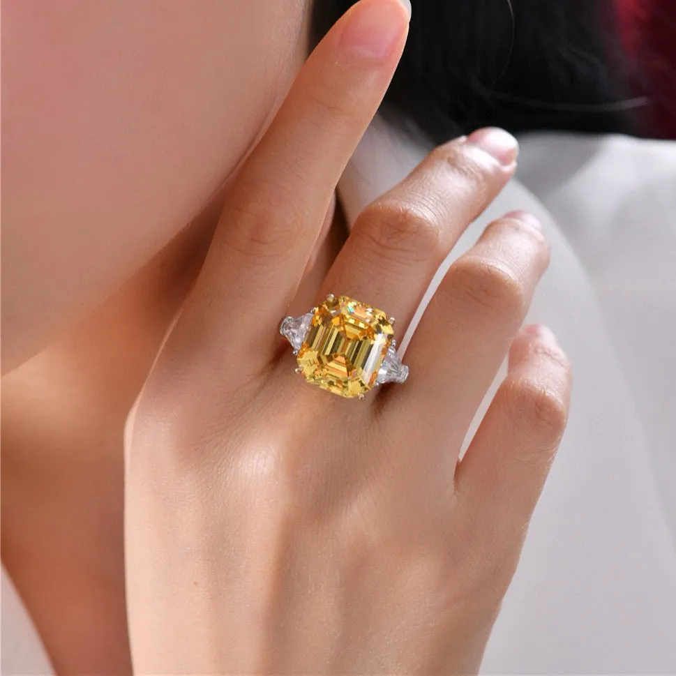 Malibu 10 Carat Canary Yellow Ring