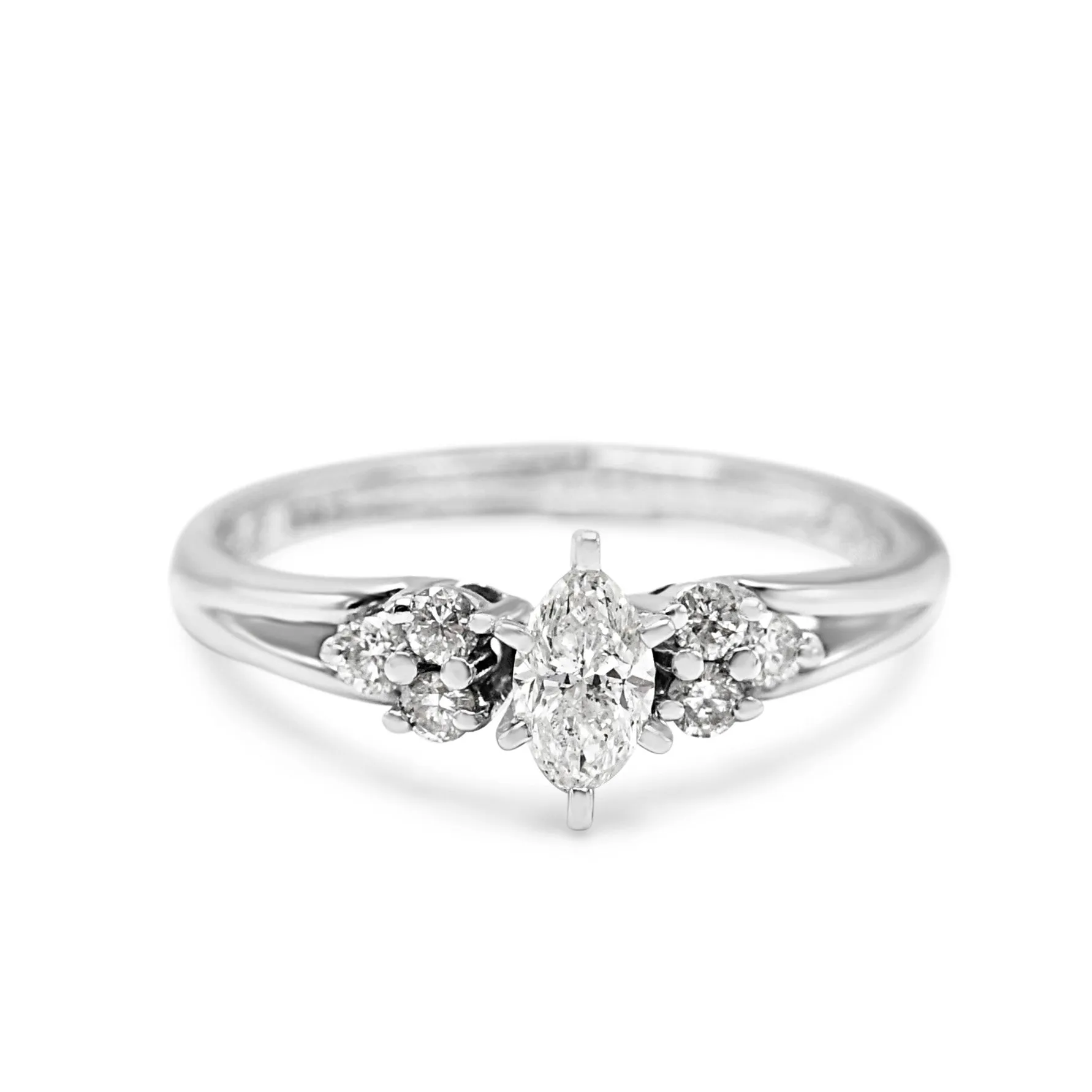 Marquise & Brilliant Cut Diamond Ring