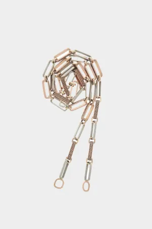 Meander Chain - 28", Mixed Metals