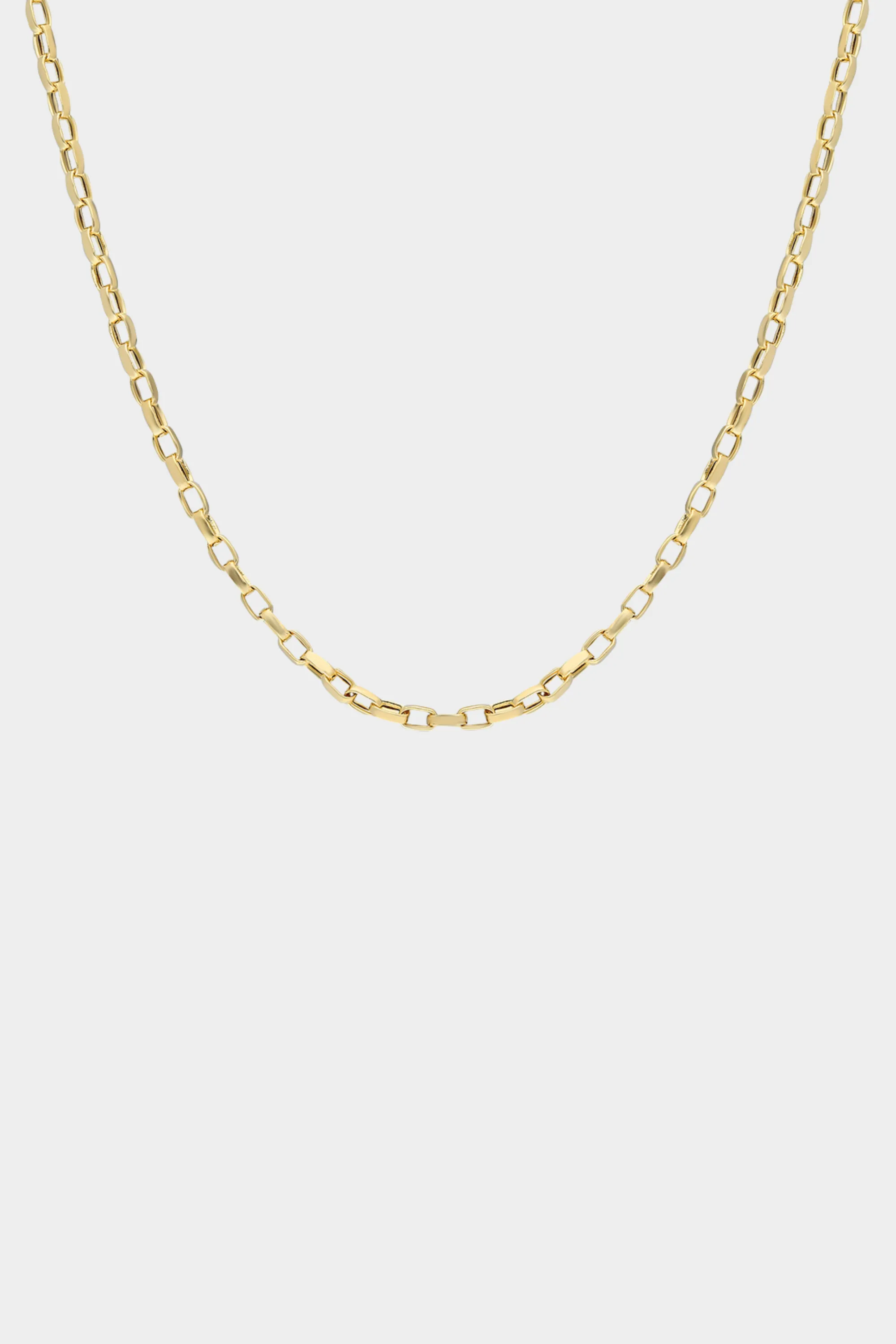 Medium Open Box Chain, Yellow Gold