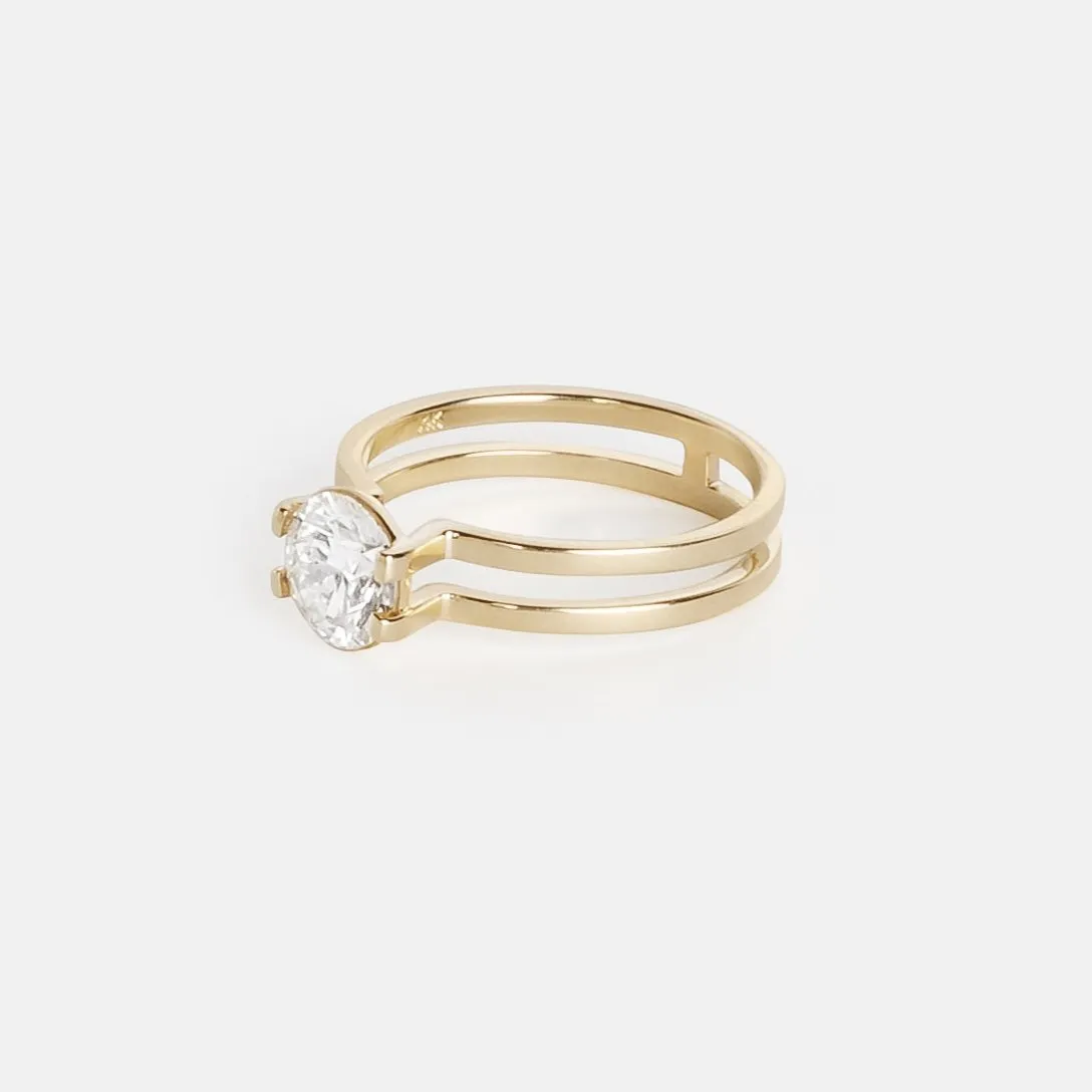 Mes Ring with 1.09ct Lab-grown Diamond in Gold