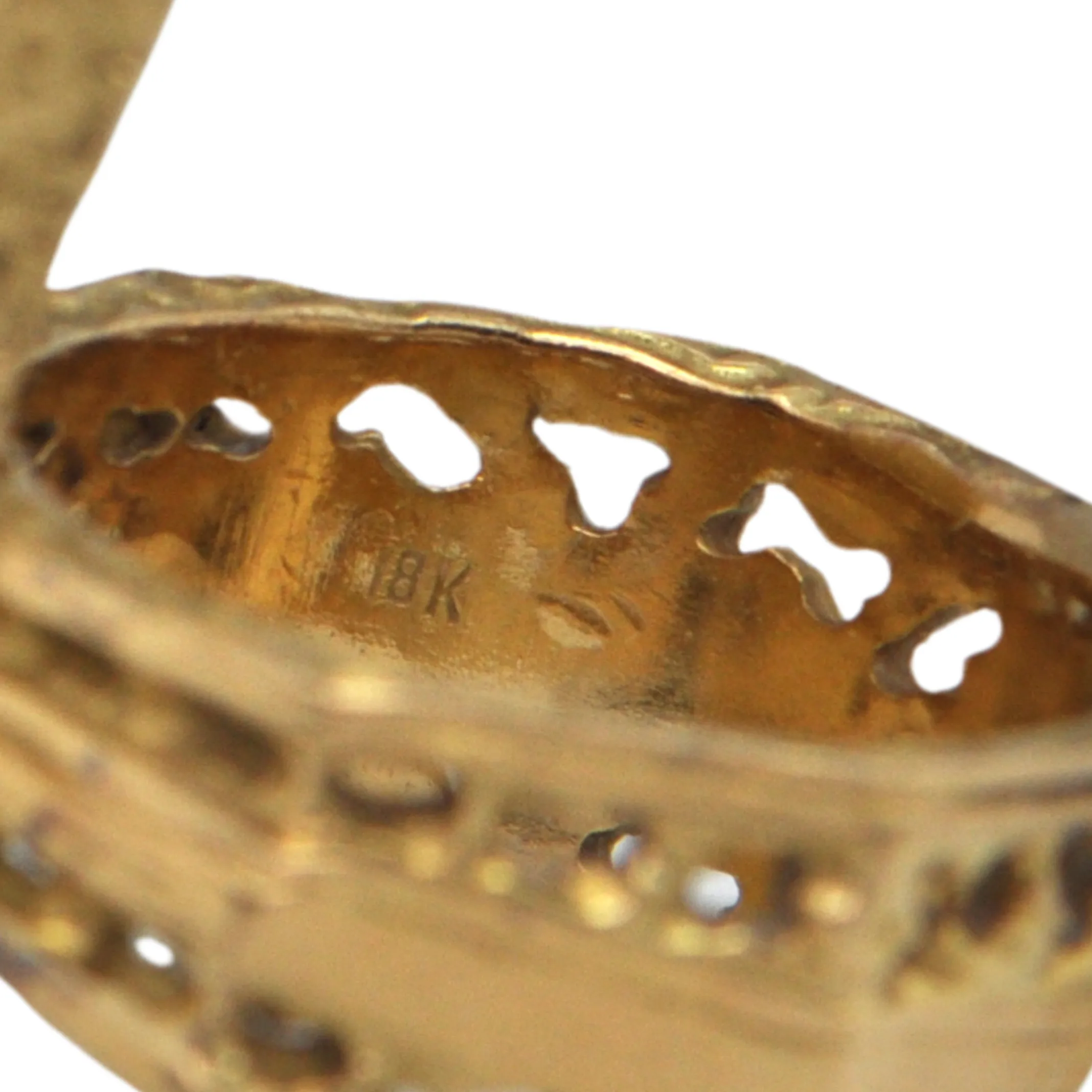 Mid-Century Brutalist 17.0ct Citrine 18K Gold Ring