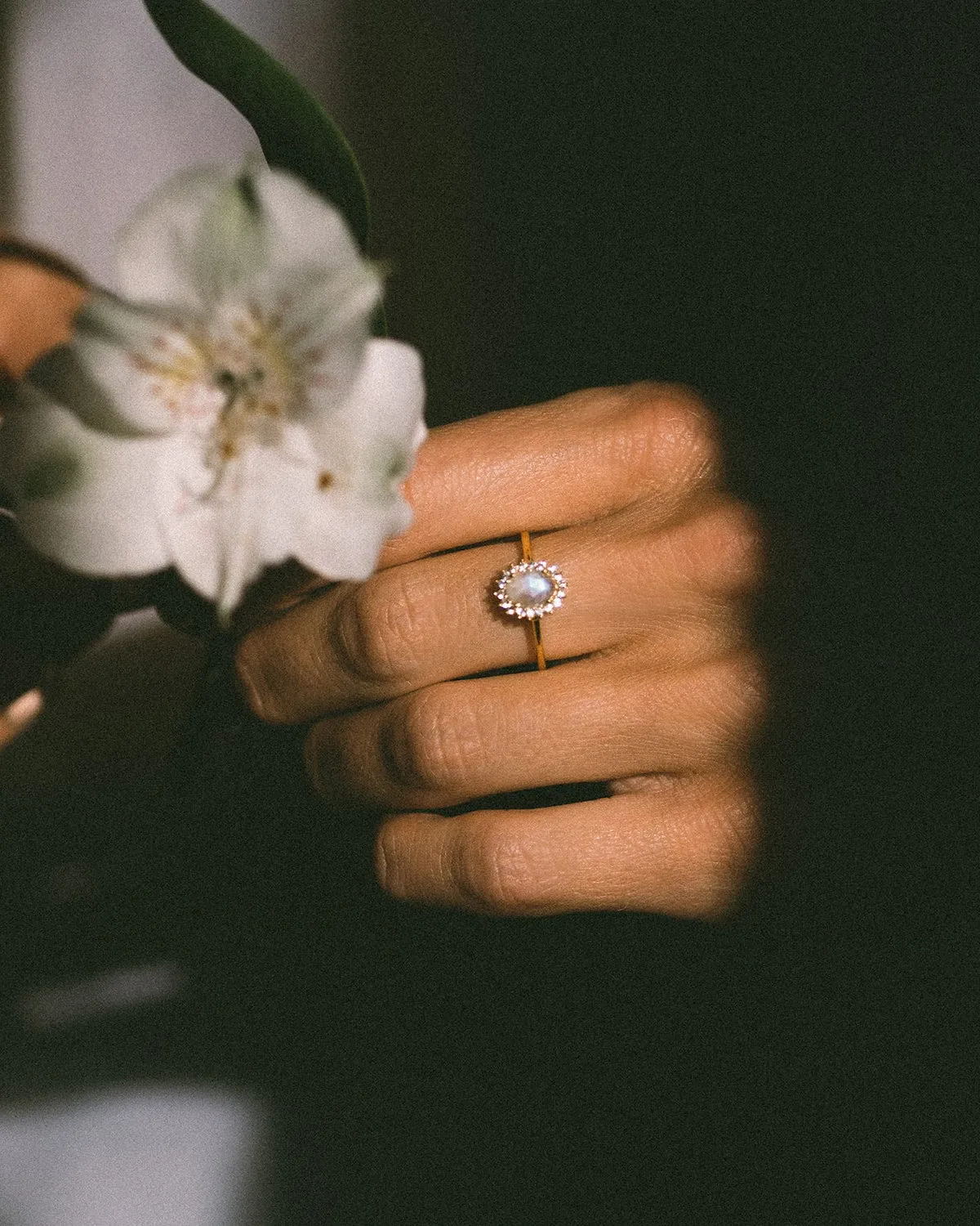 Mini Antiquity Moonstone Ring