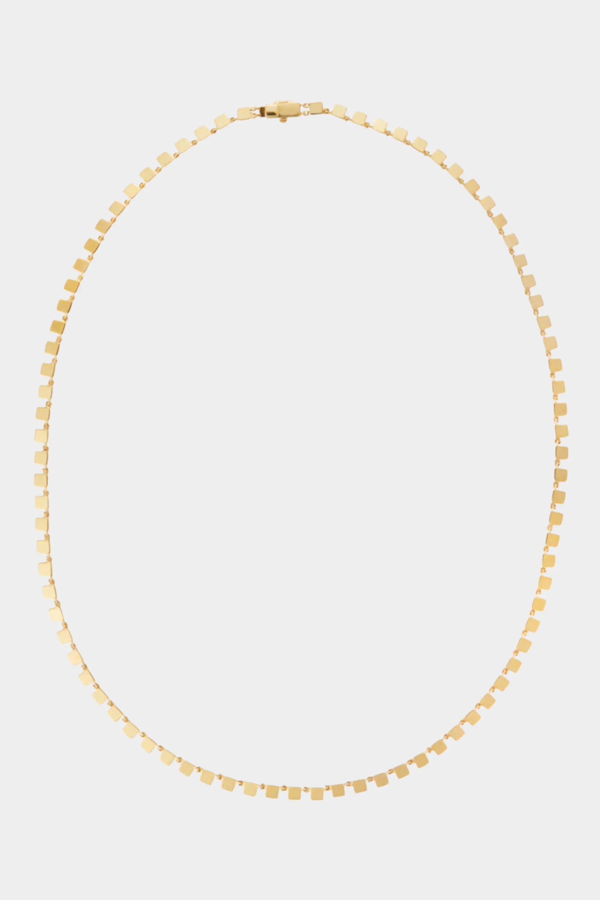 Mini Tile Necklace, Yellow Gold