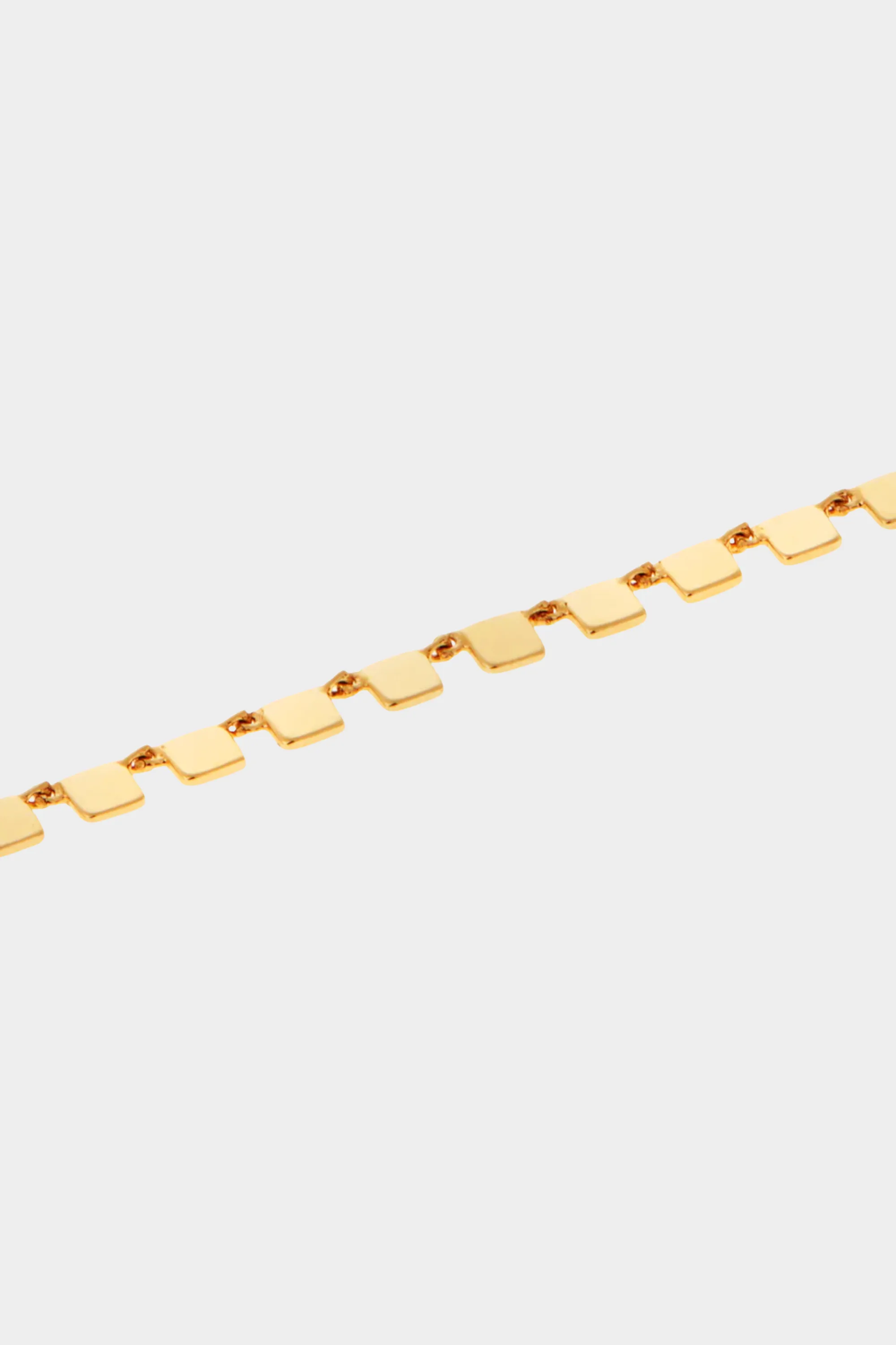 Mini Tile Necklace, Yellow Gold