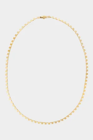 Mini Tile Necklace, Yellow Gold