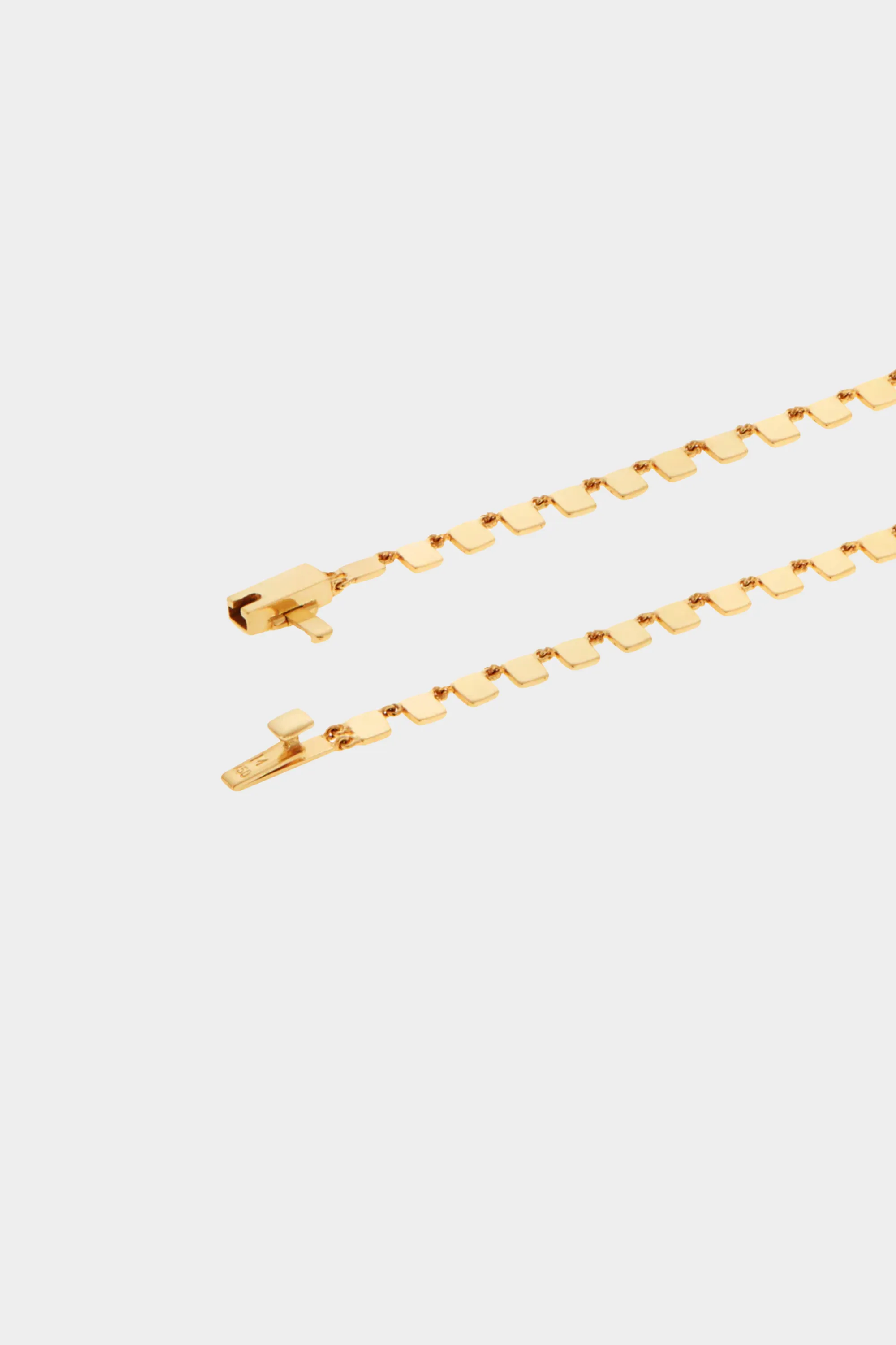 Mini Tile Necklace, Yellow Gold