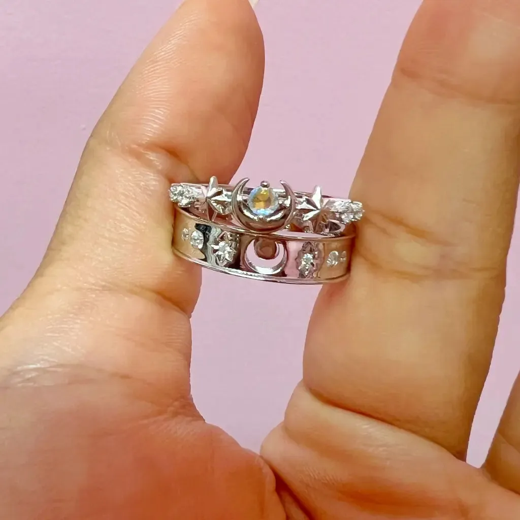 Moonlight Twinkle Dainty Ring