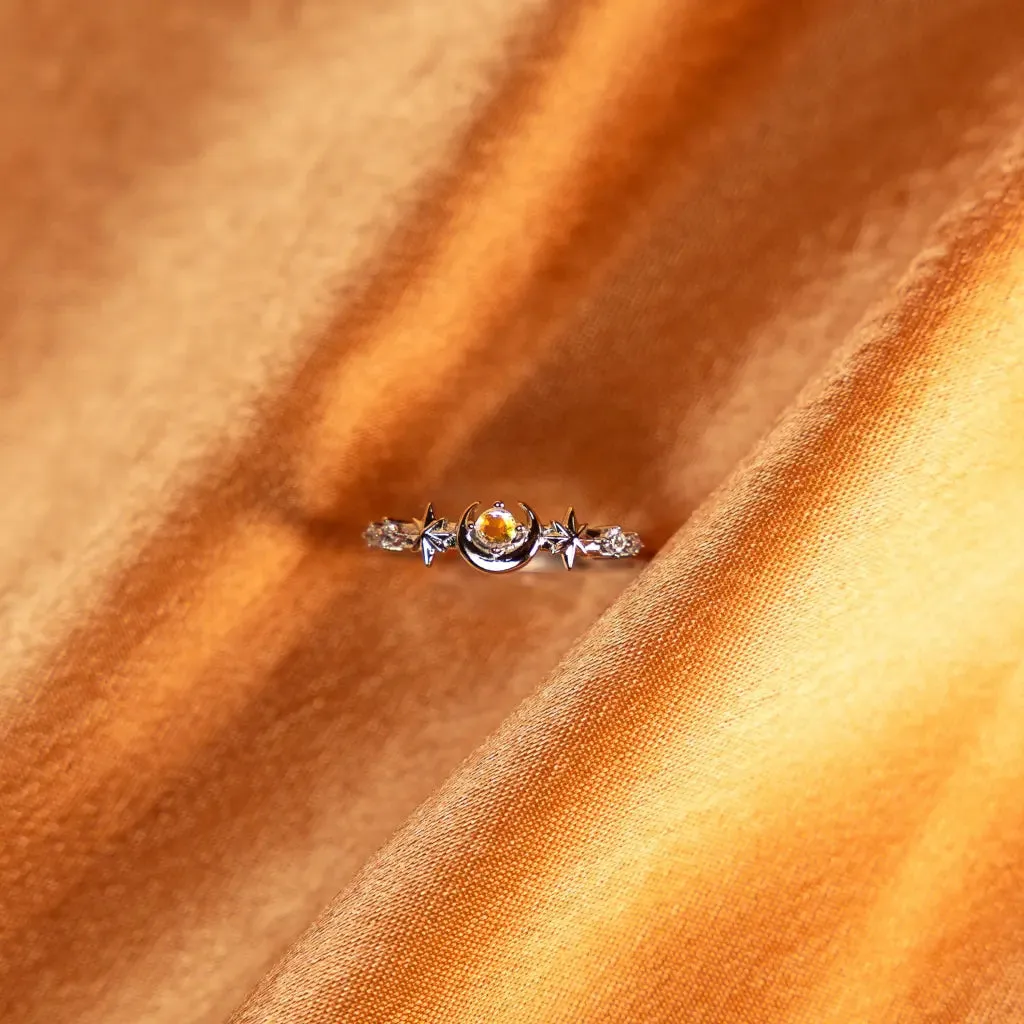 Moonlight Twinkle Dainty Ring