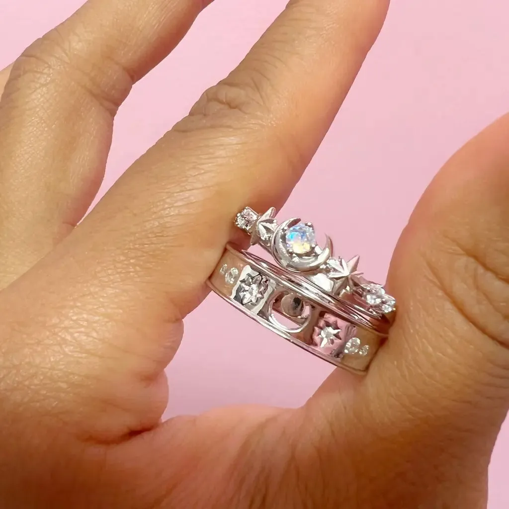 Moonlight Twinkle Dainty Ring