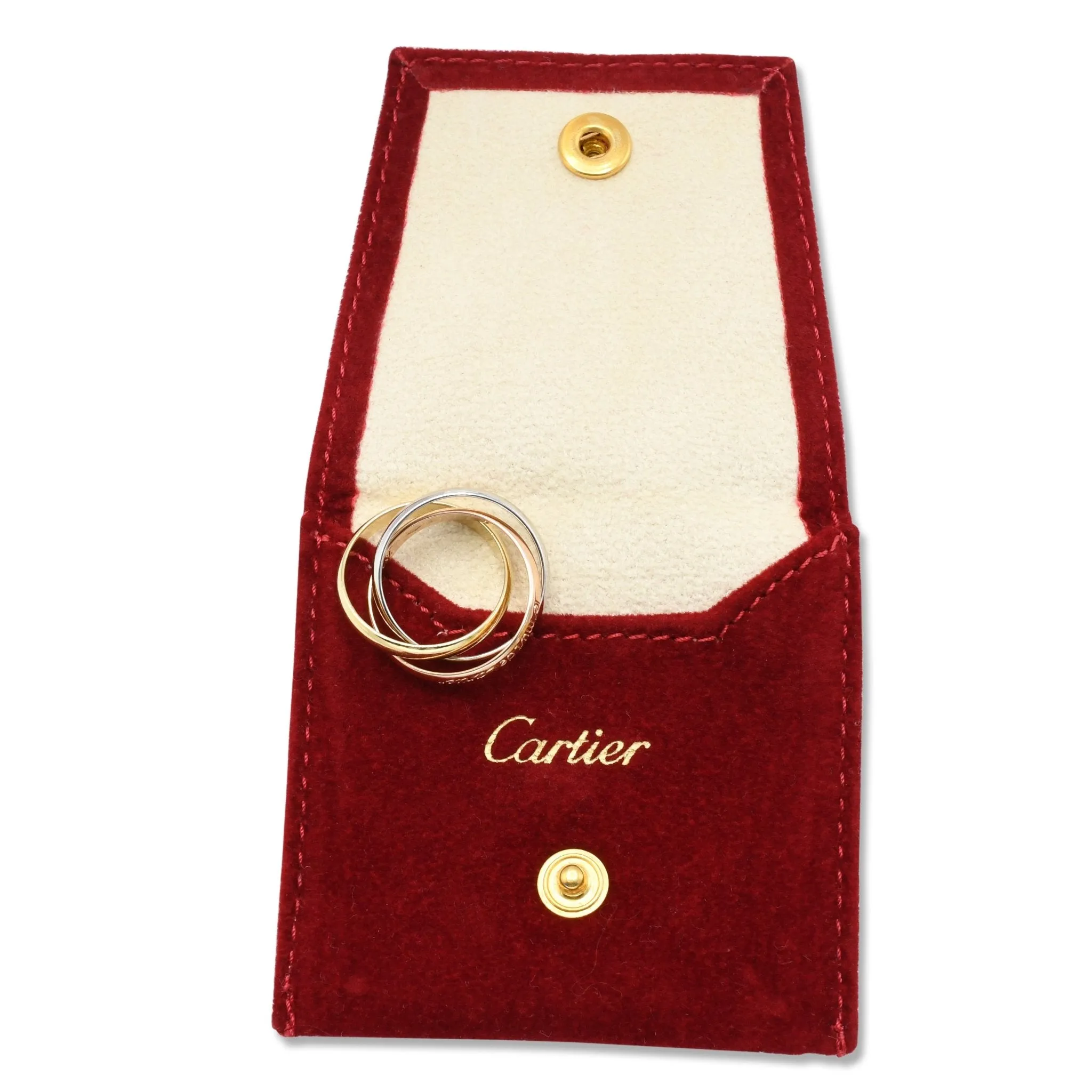 Must De Cartier Trinity Ring Size 55 - 18ct Three Colour Gold
