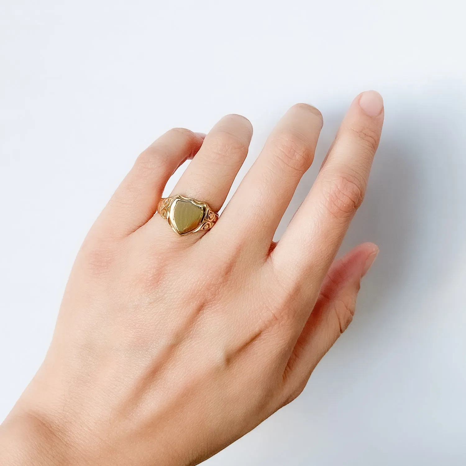 Noble Signet Shield Ring