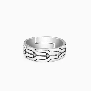 Oxidised Silver Classy Ring For Him
