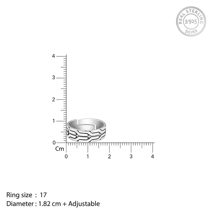 Oxidised Silver Classy Ring For Him
