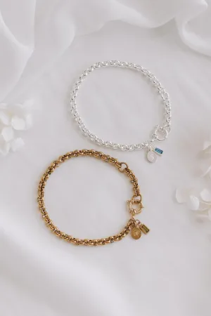 Paris - Stainless Steel Engraved Birthstone Bracelet