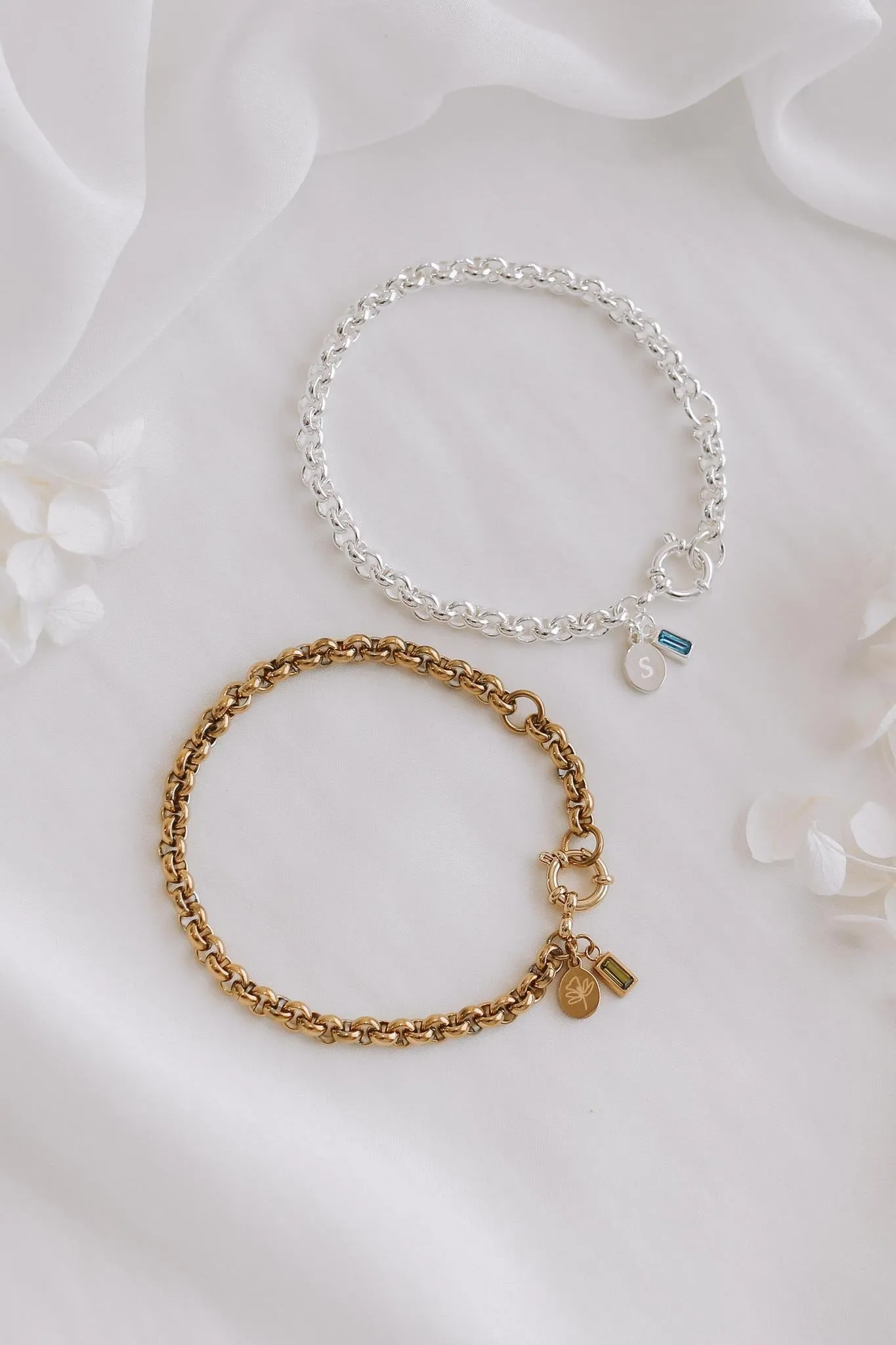 Paris - Stainless Steel Engraved Birthstone Bracelet