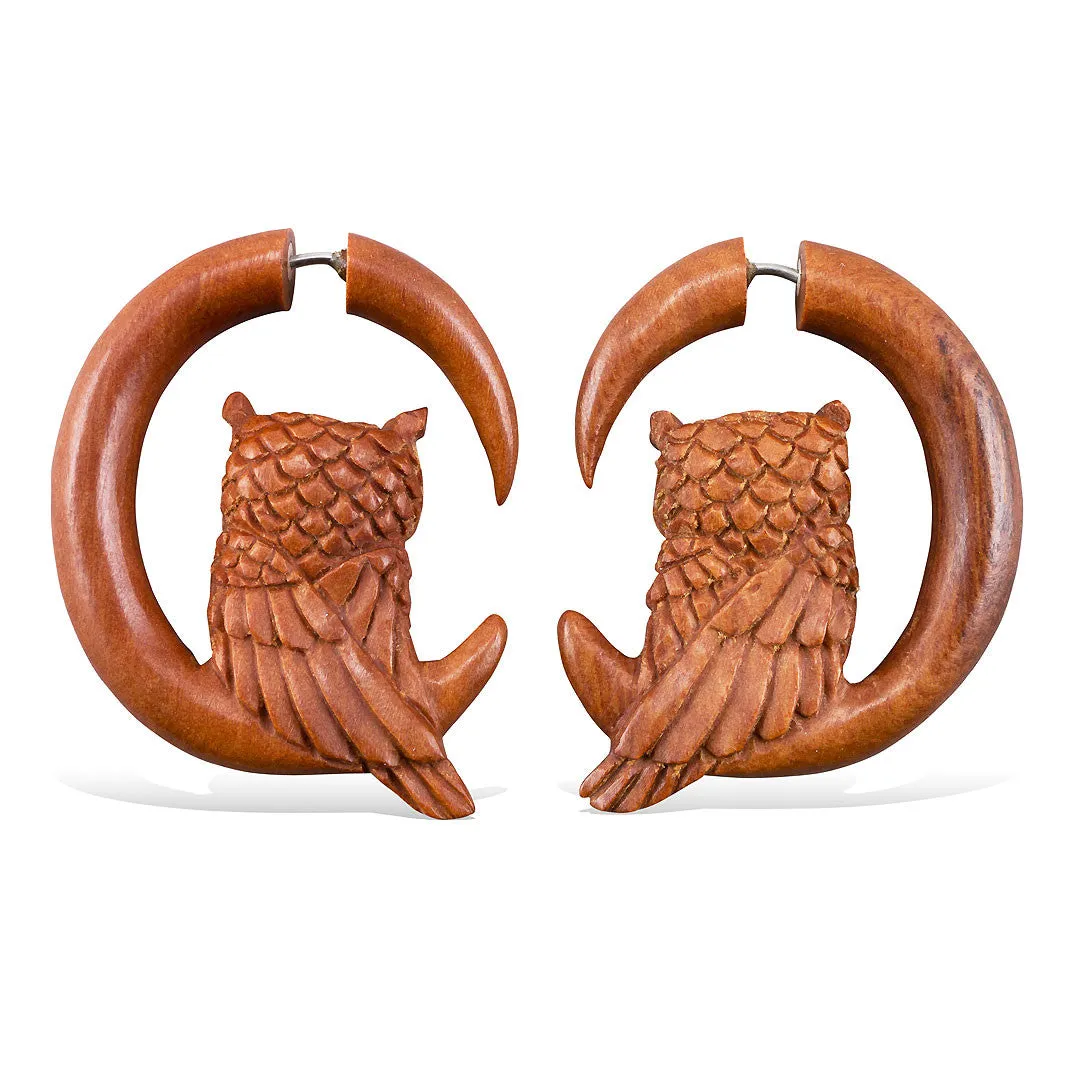 Perched Owl - Wood
