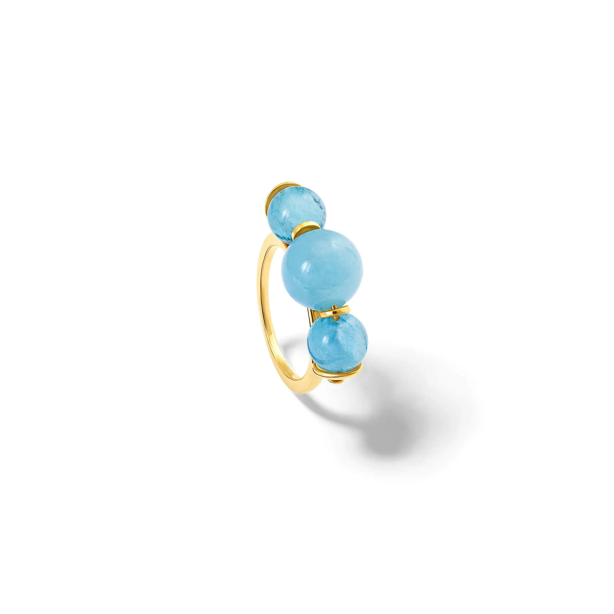 Persephone Ring Yellow Gold - Aquamarine
