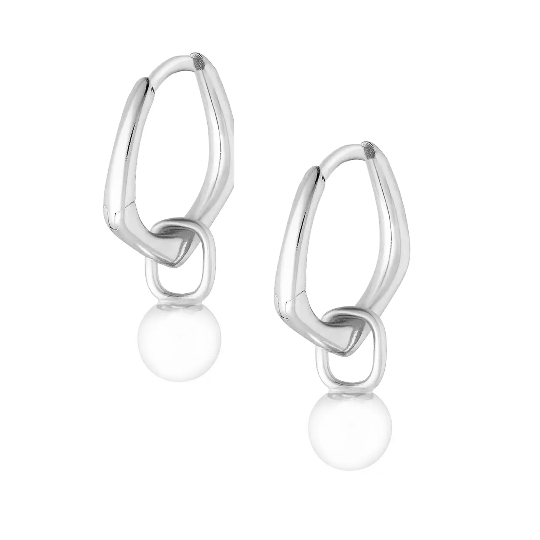 Pia Pearl Hoop Earrings