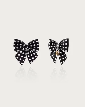 Polka Dot Bow Earrings