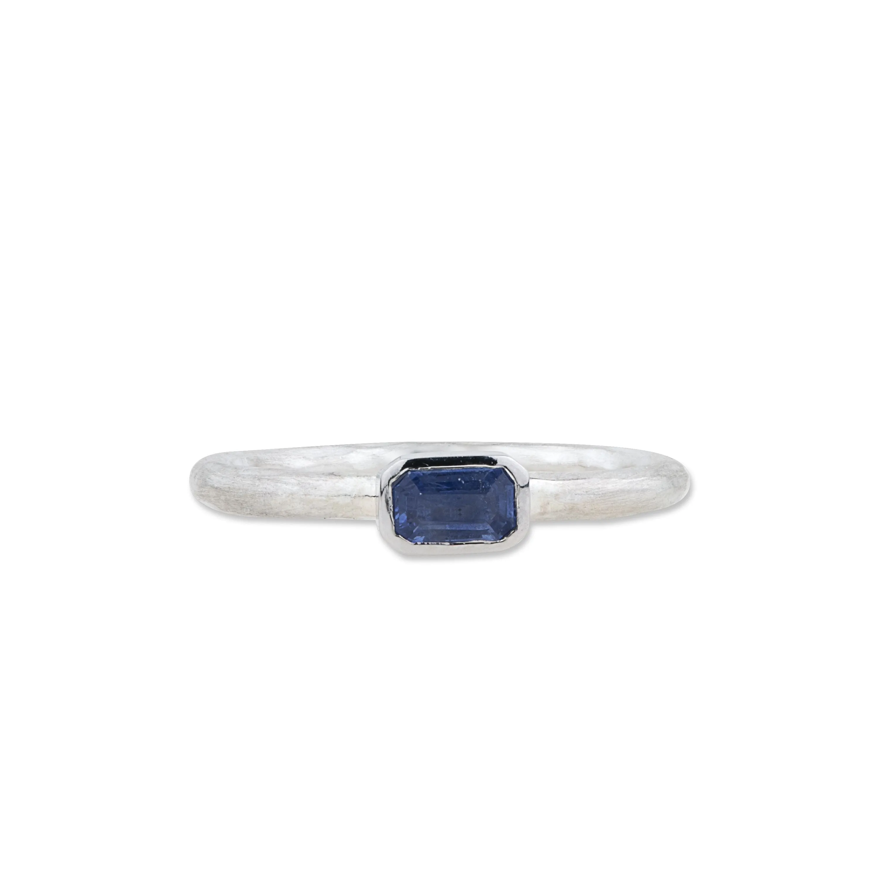 Prismic Ring Baguette Cut Blue Sapphiire