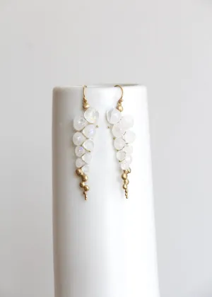 Rachel Atherley | Large Caviar Earrings in 14kg   Rainbow Moonstone