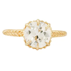 Radiant Antique Diamond Evergreen Solitaire