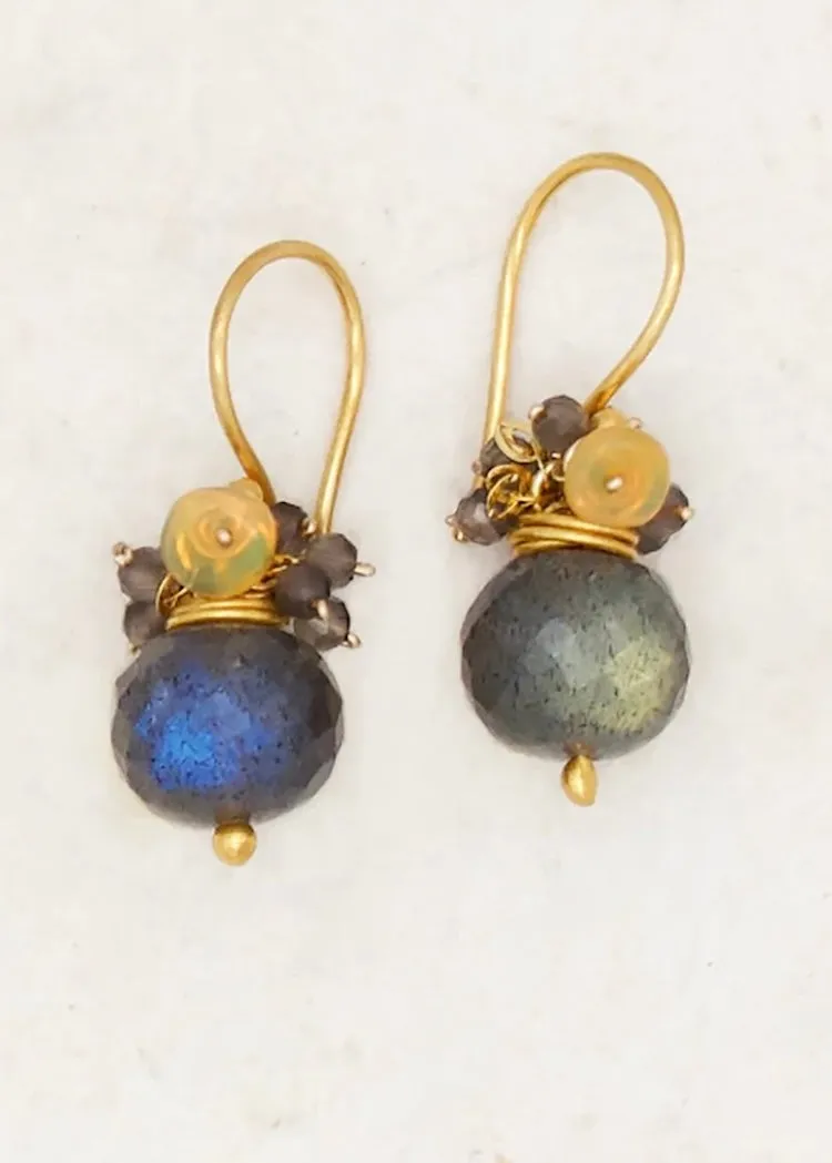 River Song | Faceted Labradorite Fringe Earrings