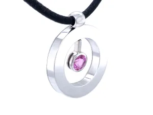 Roberto Coin Cento Pink Sapphire Necklace in 18k White Gold