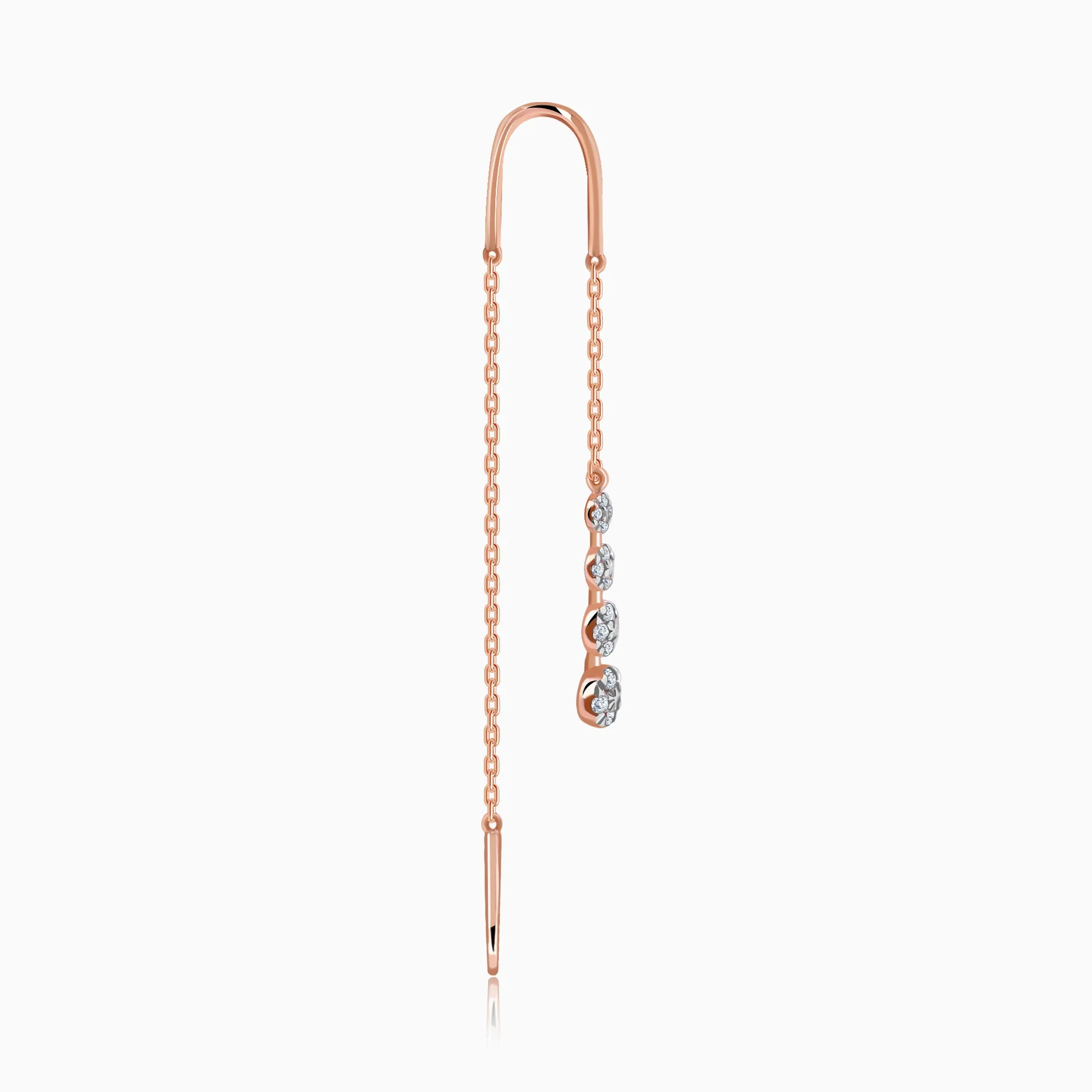 Rose Gold Kiran Sui Dhaaga Diamond Earrings