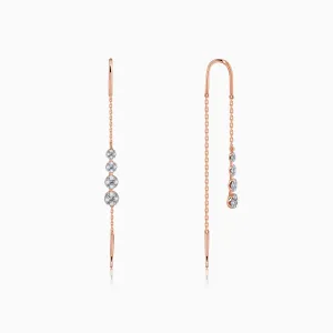 Rose Gold Kiran Sui Dhaaga Diamond Earrings