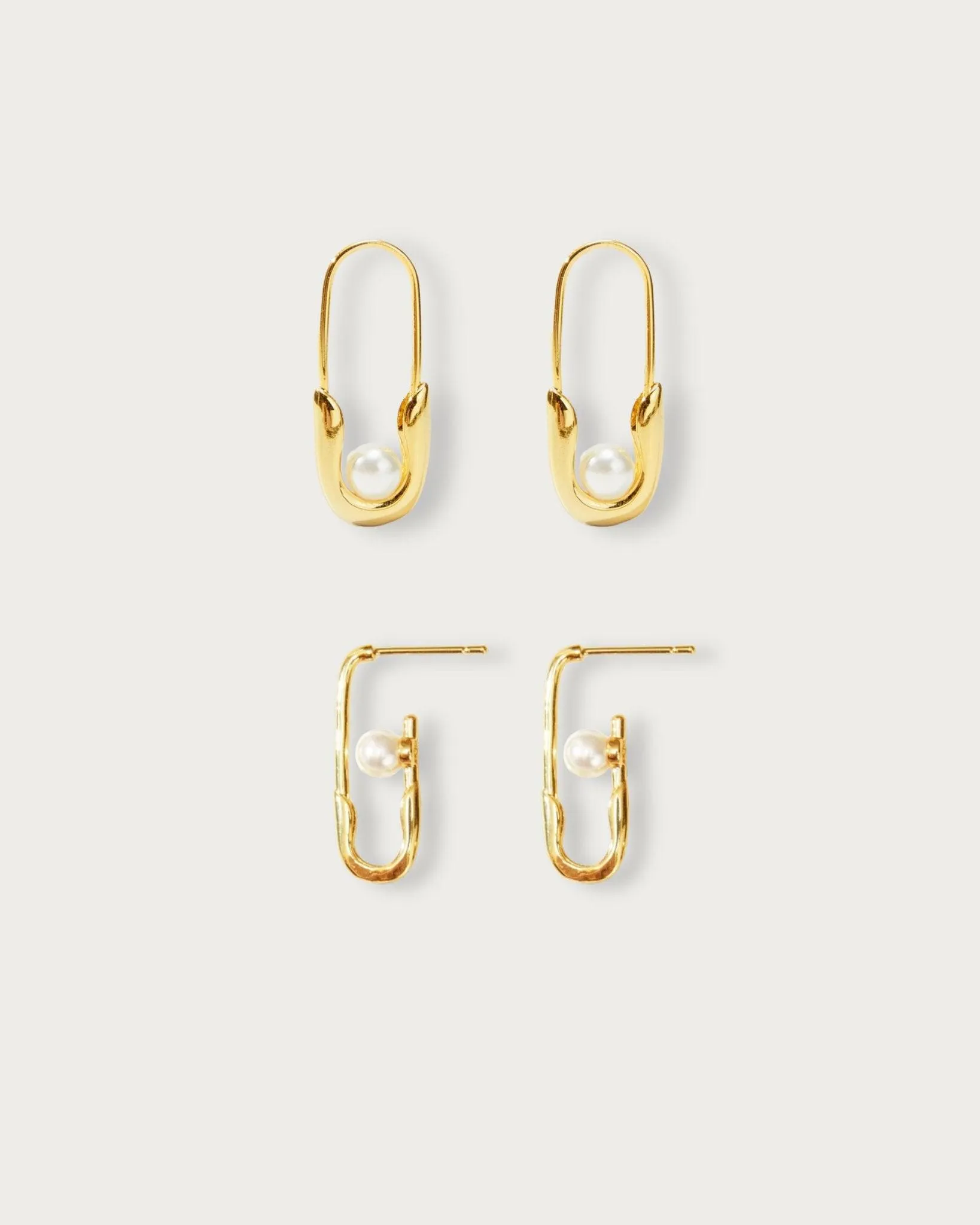 Safety Pin Earrings Set