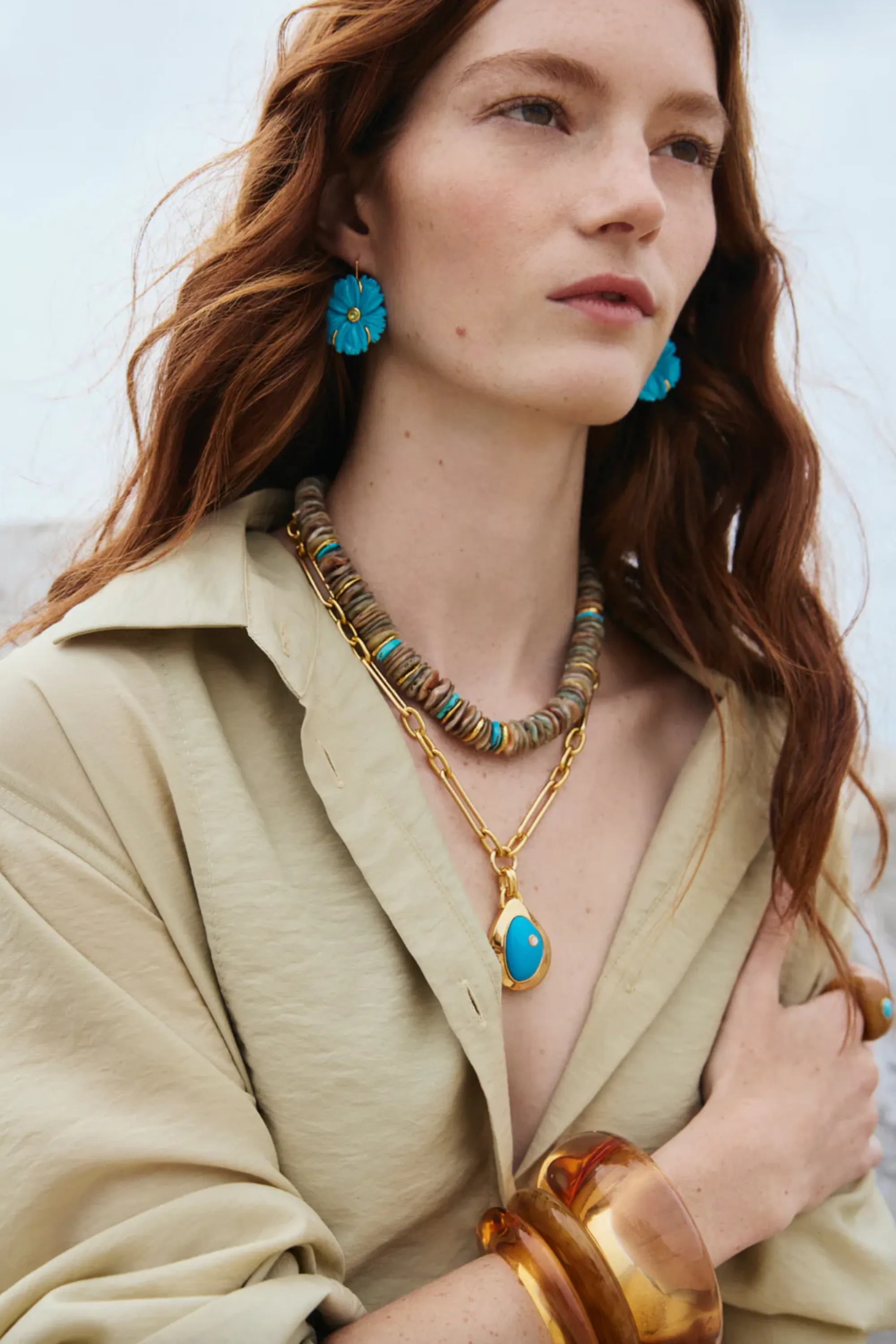 Sand & Sky Necklace, Tan