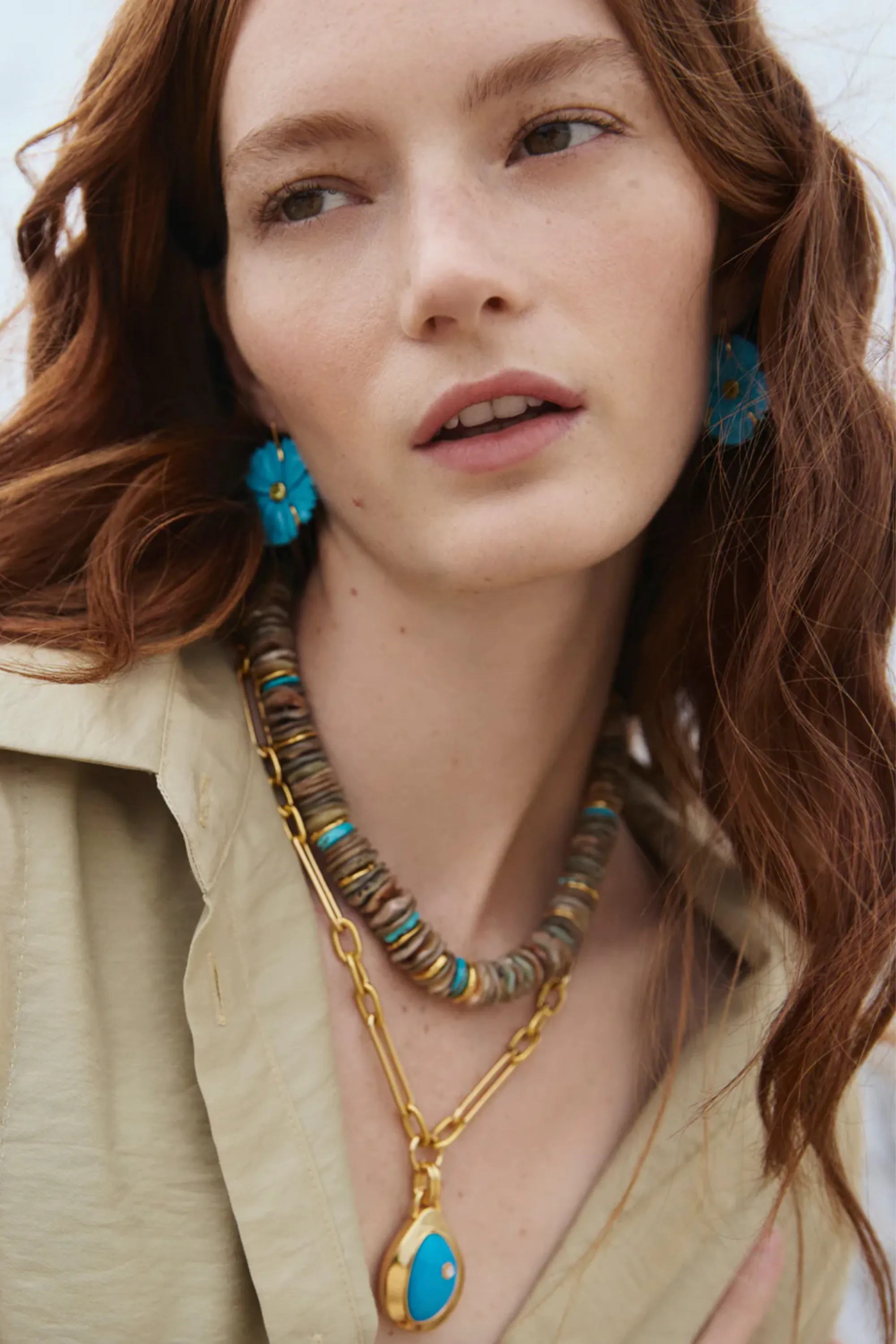 Sand & Sky Necklace, Tan