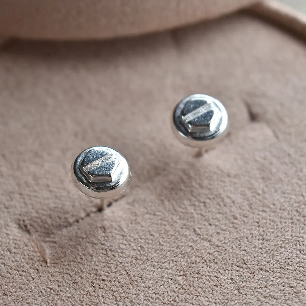 Screw & Washer Stud Earrings