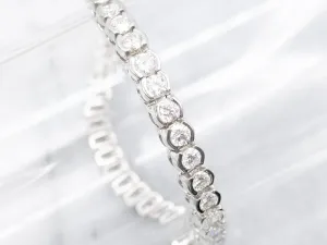 Semi-Bezel Set Diamond Tennis Bracelet