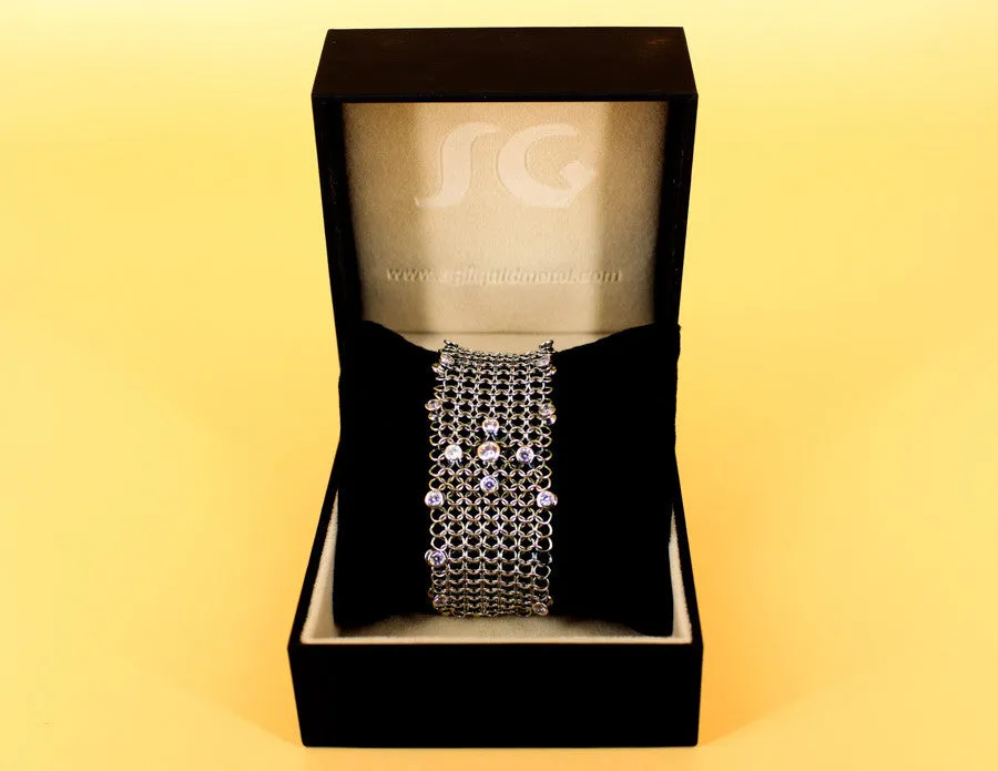 SG Liquid Metal Chainmail CMB2 Z - AS (antique silver finish) Bracelet by Sergio Gutierrez