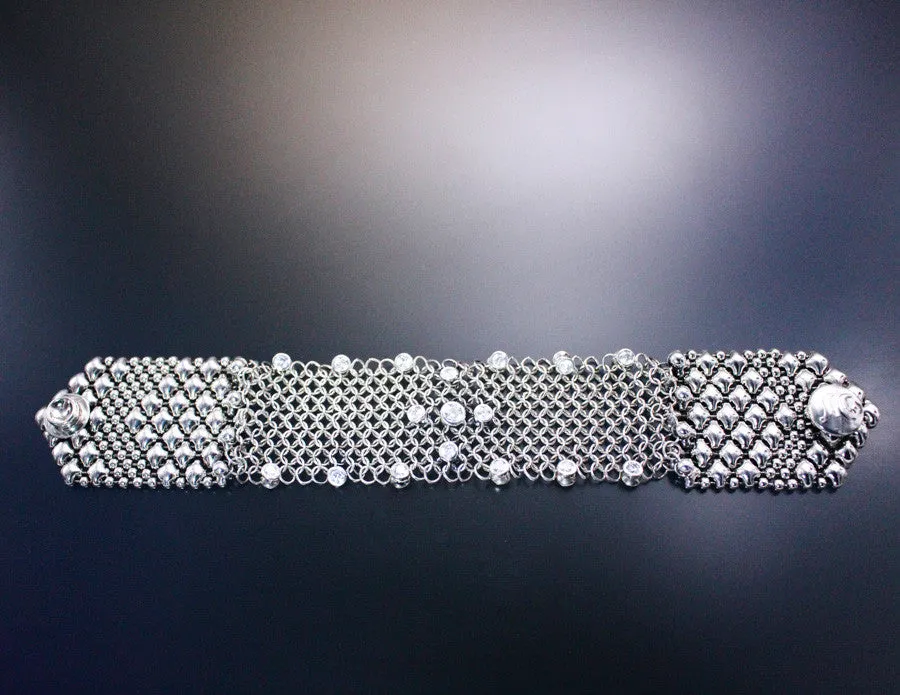 SG Liquid Metal Chainmail CMB2 Z - AS (antique silver finish) Bracelet by Sergio Gutierrez