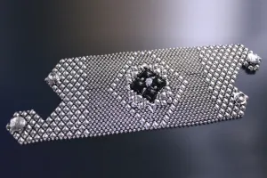 SG Liquid Metal PRB2-AS?C Antique Silver and Onyx Bracelet by Sergio Gutierrez