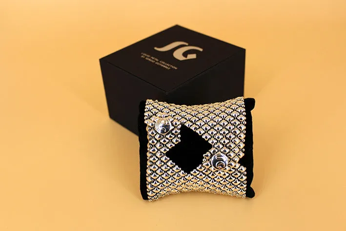 SG Liquid Metal PRB2-AS?C Antique Silver and Onyx Bracelet by Sergio Gutierrez
